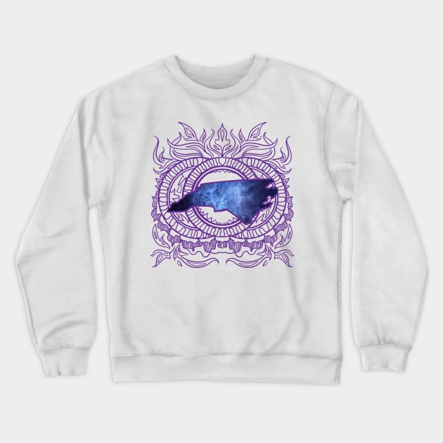 North Carolina Mandala Crewneck Sweatshirt by Manfish Inc.